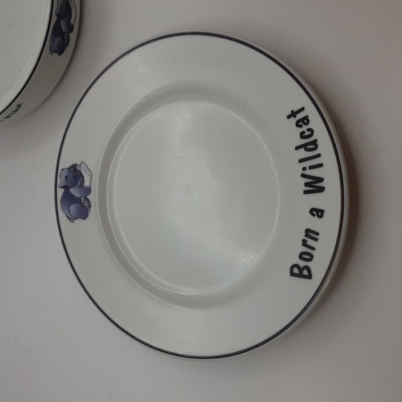 Vintage Heartland China Collegiate Licensed Kansas State Wildcats Kids Dishes - Picture 4 of 12